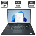Ноутбук Dell Latitude 7490 / 14" (1366x768) TN / Intel Core i7-7600U (2 (4) ядра по 2.8 - 3.9 GHz) / 16 GB DDR4 / 256 GB SSD / Intel HD Graphics 620 / WebCam б/в