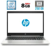 Ноутбук Б-класс HP ProBook 450 G6 / 15.6" TN / Core i3-8145U (2(4) ядра по 2.1-3.9 GHz) / 8GB DDR4 / 250GB SSD / UHD Graphics 620 / WebCam / USB 3.1 / HDMI б/в