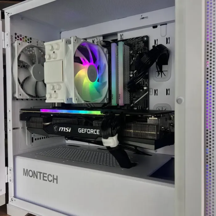 Збірка під замовлення: комп'ютер Montech Air 1000 ARGB White Tower / Intel Core i5-12400F (6 (12) ядер по 2.5 - 4.4 GHz) / 32 GB DDR4 / 1000 GB SSD M.2 / nVidia GeForce RTX 3070, 8 GB GDDR6, 256-bit / 750W б/в - зображення 4
