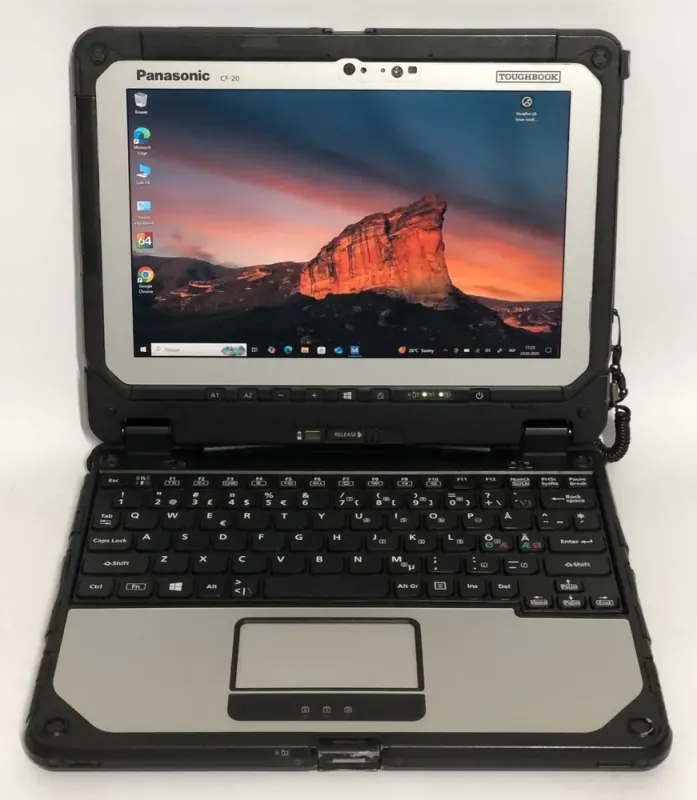 Захищений нетбук-трансформер Б-клас Panasonic Toughbook CF-20 MK2 / 10.1" (1920x1200) IPS Touch / Intel Core i5-7Y57 (2 (4) ядра по 1.2 - 3.3 GHz) / 8 GB DDR3 / 256 GB SSD / Intel HD Graphics 615 / WebCam / Win 10 Pro б/в - зображення 2