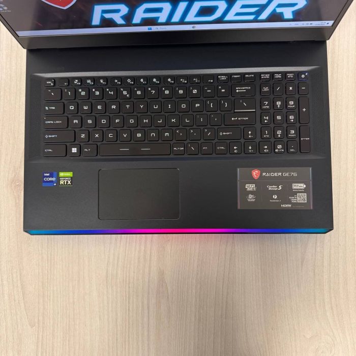Ігровий ноутбук MSI Raider GE76 12UE / 17.3" (1920x1080) IPS / Intel Core i9-12900H (14 (20) ядер по 2.5 - 5.0 GHz) / 16 GB DDR5 / 1000 GB SSD NVMe / nVidia GeForce RTX 3060, 6 GB GDDR6, 192-bit / WebCam б/в - зображення 7