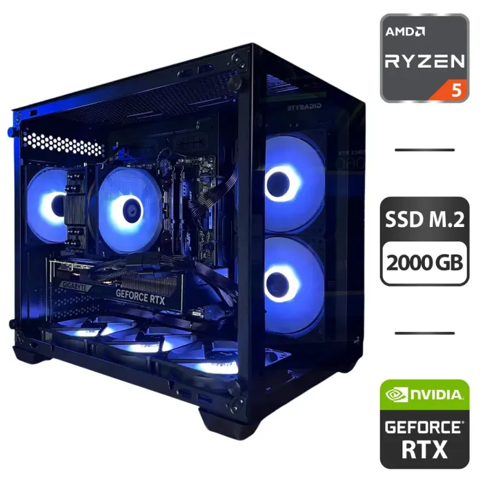 Збірка на замовлення: ігровий ПК AeroCool Dryft Mini Tower / AMD Ryzen 5 7500F (6 (12) ядер по 3,7 - 5,0 ГГц) / 32 ГБ DDR5 / 2000 ГБ SSD M.2 / nVidia GeForce RTX 5070, 12 ГБ GDDR7, 192-bit / 750 Вт - зображення 1