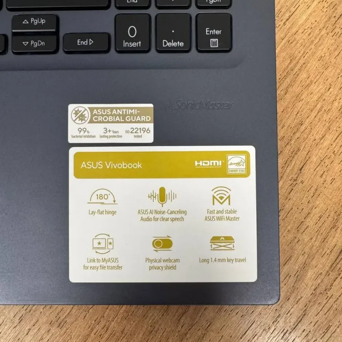 Ультрабук Asus Vivobook F1502ZA / 15.6" (1920x1080) IPS Touch / Intel Core i7-1255U (10 (12) ядер по 3.5 - 4.7 GHz) / 16 GB DDR4 / 512 GB SSD / Intel Iris Xe Graphics / WebCam б/в - зображення 9