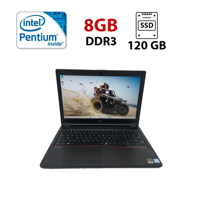 Ноутбук Б-клас Lenovo B51-30 / 15,6'' (1366x768) TN / Intel Pentium N3700 (4 ядра по 1,6 - 2,4 ГГц) / 8 ГБ DDR3 / 120 ГБ SSD / nVidia GeForce 920M, 1 ГБ GDDR3, 64-біт / Веб-камера б/в - зображення 1