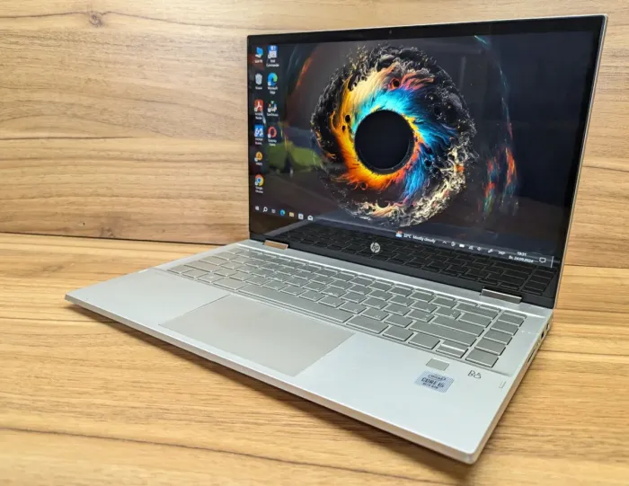 Ноутбук-трансформер Б-клас HP Pavilion x360m 14m-dw / 14" (1920x1080) IPS Touch / Intel Core i5-1035G1 (4 (8) ядра по 1.0 - 3.6 GHz) / 16 GB DDR4 / 480 GB SSD / Intel UHD Graphics / WebCam / TouchID / Windows 10 б/в - зображення 6