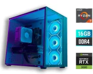 Ігровий ПК Tower / AMD Ryzen 7 5700X (8 (16) ядер по 3,4 - 4,6 ГГц) / 16 ГБ DDR4 / 500 ГБ SSD / nVidia GeForce RTX 3080, 10 ГБ GDDR6X, 320-біт б/в