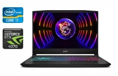 Ігровий ноутбук MSI Katana 15 B13V / 15.6" (1920x1080) IPS / Intel Core i7-13620H (10 (16) ядер по 3.6 - 4.9 GHz) / 16 GB DDR5 / 1000 GB SSD / nVidia GeForce RTX 4070, 8 GB GDDR6, 128-bit / WebCam / HDMI б/в