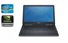 Мобільна робоча станція Dell Precision 7710 / 17.3" (1920x1080) IPS / Intel Xeon E3-1505M v5 (4 (8) ядра по 2.8 - 3.7 GHz) / 32 GB DDR4 / 512 GB SSD / nVidia Quadro M3000M, 4 GB GDDR5, 256-bit / WebCam / Windows 10 б/в