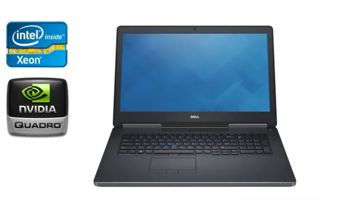 Мобільна робоча станція Dell Precision 7710 / 17.3" (1920x1080) IPS / Intel Xeon E3-1505M v5 (4 (8) ядра по 2.8 - 3.7 GHz) / 32 GB DDR4 / 512 GB SSD / nVidia Quadro M3000M, 4 GB GDDR5, 256-bit / WebCam / Windows 10 б/в - зображення 1