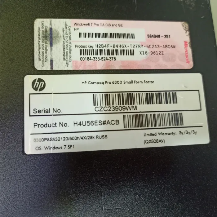 Комп'ютер HP Compaq Pro 6300 SFF / Intel Core i7-2600K (4 (8) ядра по 3.4 - 3.8 GHz) / 16 GB DDR3 / 120 GB SSD + 500 GB HDD / Intel HD Graphics 3000 б/в - зображення 6