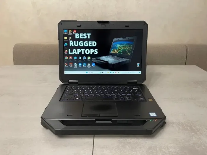 Захищений ноутбук Dell Latitude 5414 Rugged / 14" (1920x1080) IPS / Intel Core i5-6300U (2 (4) ядра по 2.4 - 3.0 GHz) / 16 GB DDR4 / 240 GB SSD NEW / Intel HD Graphics 520 / WebCam / HDMI / 4G LTE б/в - зображення 2
