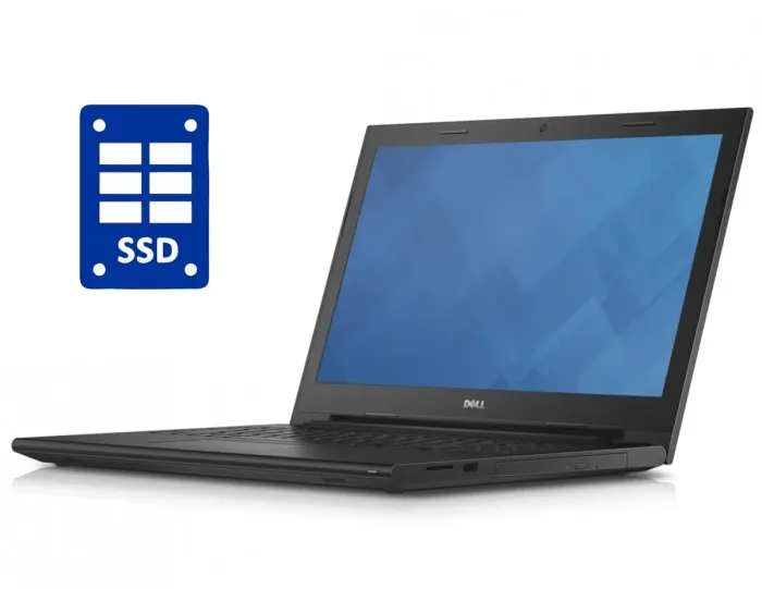 Ноутбук Б-клас Dell Inspiron 15 3542 / 15.6" (1366x768) TN / Intel Pentium 3558U (2 ядра по 1.7 GHz) / 4 GB DDR3 / 120 GB SSD / Intel HD Graphics / WebCam / АКБ не тримає б/в - зображення 1