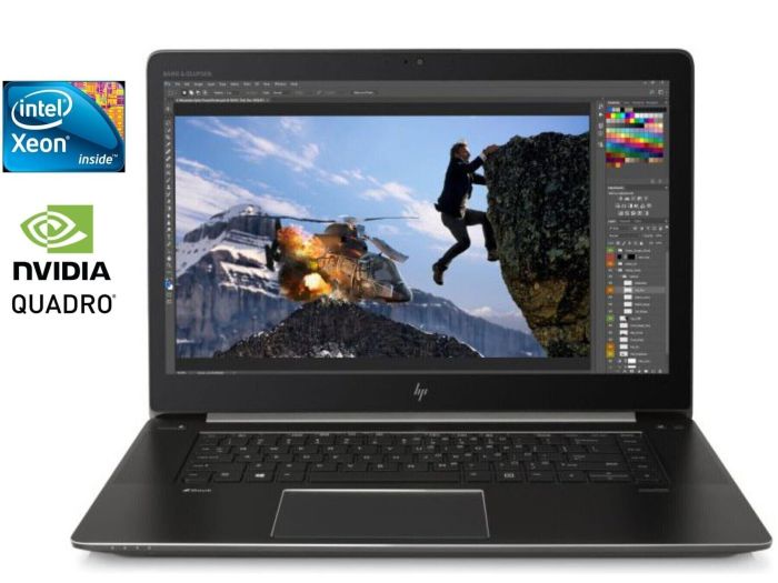 Мобільна робоча станція HP ZBook Studio G4 / 15.6" (1920x1080) IPS / Intel Xeon E3-1505M v6 (4 (8) ядра по 3.0 - 4.0 GHz) / 32 GB DDR4 / 480 GB SSD / nVidia Quadro M1200, 4 GB GDDR5, 128-bit / WebCam б/в - зображення 1
