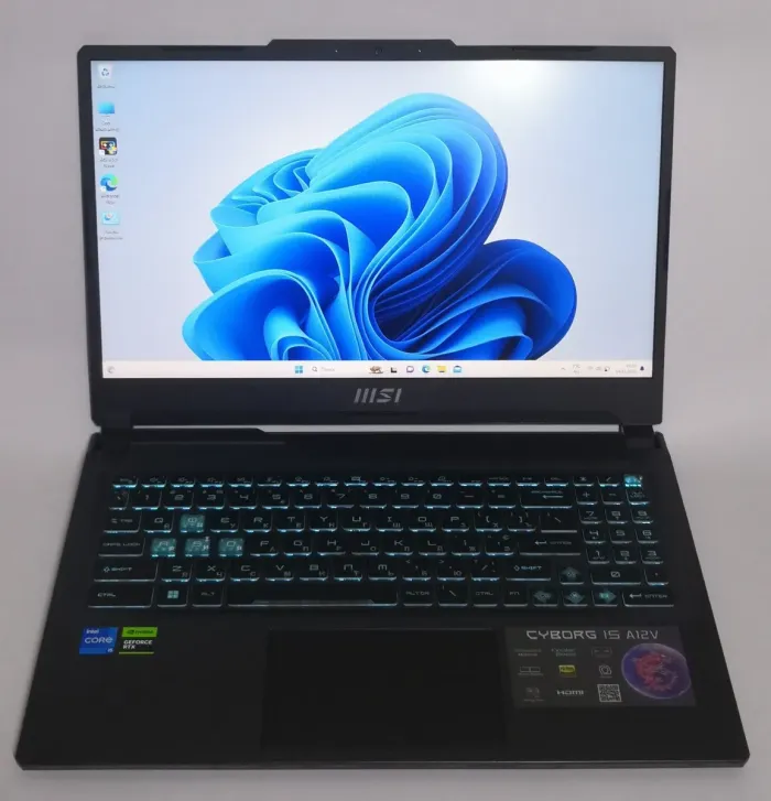 Ігровий ноутбук MSI Cyborg 15 A12VF / 15.6" (1920x1080) IPS / Intel Core i7-12650H (10 (16) ядер по 3.3 - 4.4 GHz) / 16 GB DDR5 / 512 GB SSD M.2 / nVidia GeForce RTX 4060, 8 GB GDDR6, 128-bit / WebCam / Win 11 Home - зображення 2