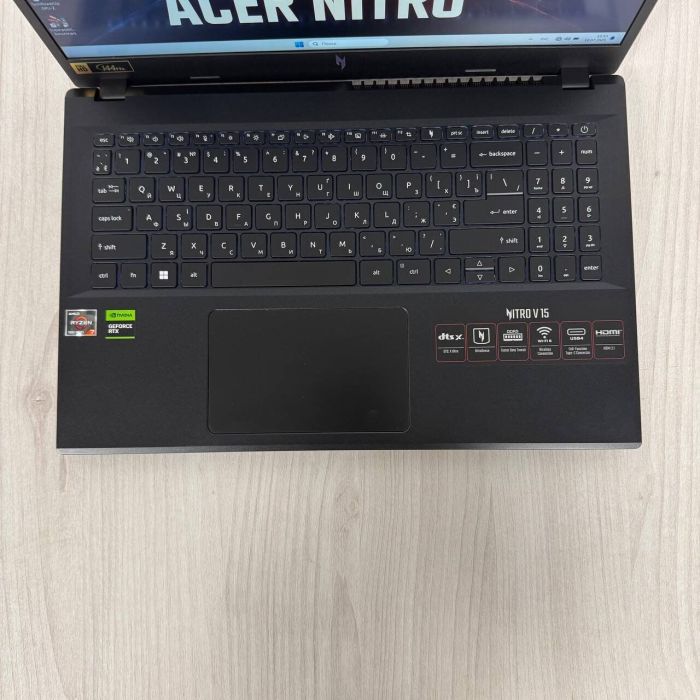 Ігровий ноутбук Acer Nitro V15 ANV15-41 / 15.6" (1920x1080) IPS / AMD Ryzen 7 7735HS (8 (16) ядер по 3.2 - 4.75 GHz) / 16 GB DDR5 / 512 GB SSD NVMe / nVidia GeForce RTX 4050, 6 GB GDDR6, 96-bit / WebCam б/в - зображення 7