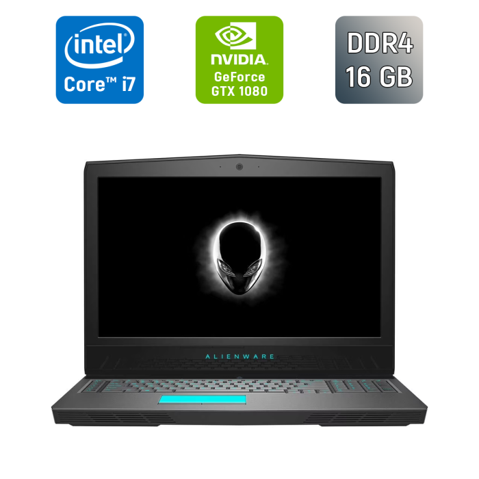 Ігровий ноутбук Б-класу Dell Alienware 17 R5 / 17,3" (1920x1080) IPS / Intel Core i7-8750H (6 (12) ядра по 2.2 - 4.1 GHz) / 16 GB DDR4 / 256 GB SSD + 1000 GB HDD / nVidia GeForce GTX 1080, 8 GB GDDR5X, 256-bit / WebCam / HDMI б/в - изображение 1