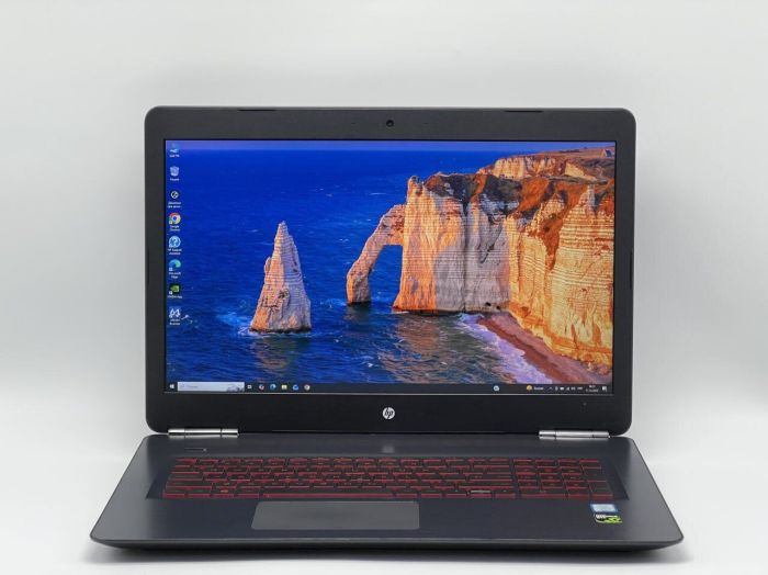 Ігровий ноутбук Б-класу HP Omen 17t-w200 / 17.3" (1920x1080) IPS / Intel Core i7-7700HQ (4 (8) ядра по 2.8 - 3.8 GHz) / 16 GB DDR4 / 480 GB SSD / nVidia GeForce GTX 1050 Ti, 4 GB GDDR5, 128-bit / WebCam б/в - изображение 2