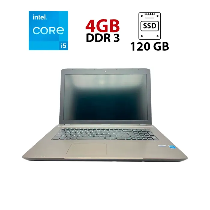 Ноутбук Medion Akoya E7227 / 17.3" (1600x900) TN / Intel Core i5-4210M (2 (4) ядра по 2.6 - 3.2 GHz) / 6 GB DDR3 / 128 GB SSD + 500 GB HDD / Intel HD Graphics / WebCam / АКБ не тримає б/в - зображення 1