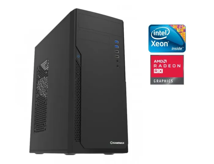 Ігровий ПК GameMax ET-211-2U3 Tower / Intel Xeon E5-2640v3 (8 (16) ядер по 2.6 - 3.4 GHz) / 16 GB DDR3 / 512 GB SSD / Radeon RX 580, 8 GB GDDR6, 256-bit / Win 10 б/в - зображення 1