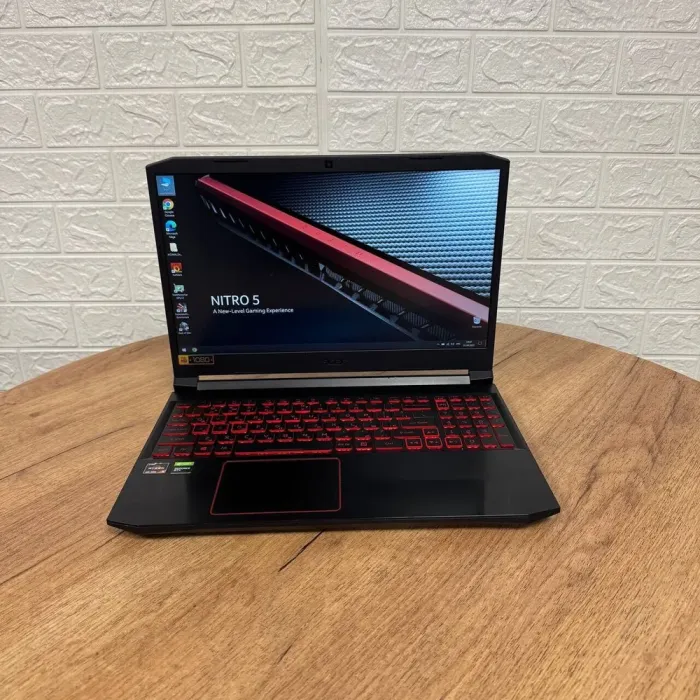 Ігровий ноутбук Б-клас Acer Nitro 5 AN515-44 / 15.6" (1920x1080) IPS / AMD Ryzen 5 4600H (6 (12) ядер по 3.0 - 4.0 GHz) / 16 GB DDR4 / 256 GB SSD / nVidia GeForce GTX 1650, 4 GB GDDR5, 128-bit / WebCam б/в - зображення 2
