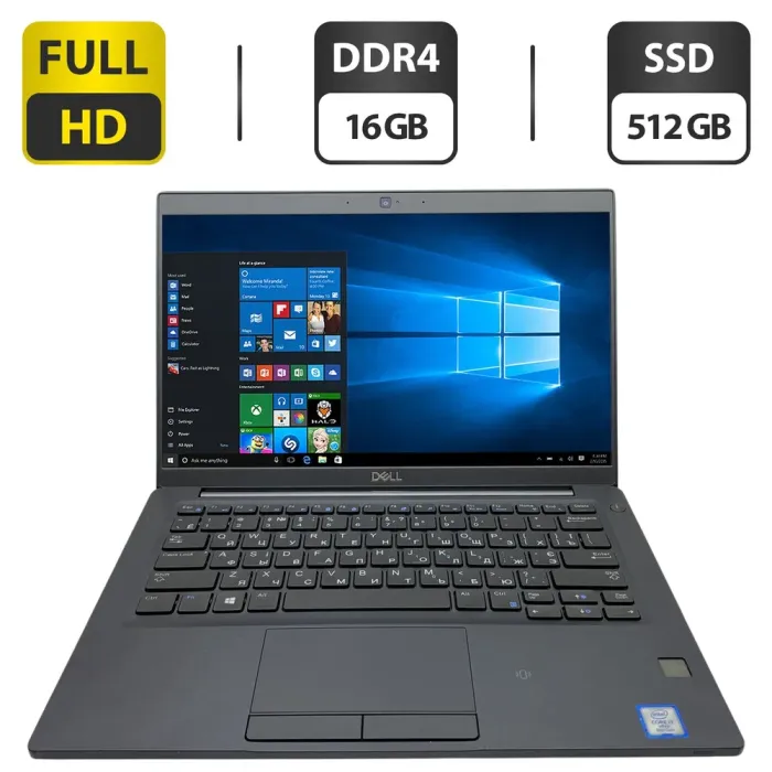 Ультрабук Б-клас Dell Latitude 7390 / 13.3" (1920x1080) IPS / Intel Core i7-8650U (4 (8) ядра по 1.9 - 4.2 GHz) / 16 GB DDR4 / 512 GB SSD / Intel UHD Graphics 620 / WebCam б/в - зображення 1