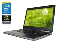 Мобільна робоча станція Dell Precision 7510 / 15.6" (1920x1080) IPS / Intel Core i7-6820HQ (4 (8) ядра по 2.7 - 3.6 GHz) / 16 GB DDR4 / 128 GB SSD M.2 + 500 GB HDD / nVidia Quadro M1000M, 2 GB GDDR5, 128-bit / WebCam б/в