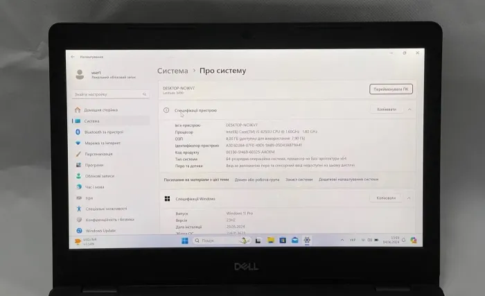 Ноутбук Б-клас Dell Latitude 3490 / 14" (1920x1080) IPS / Intel Core i5-8250U (4 (8) ядра по 1.6 - 3.4 GHz) / 8 GB DDR4 / 128 GB SSD + 320 GB HDD / Intel UHD Graphics 620 / WebCam / Windows 10 Pro б/в - зображення 8