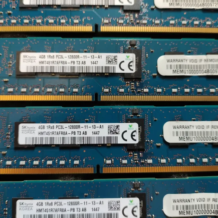 Комплект: Серверна оперативна пам'ять Hynix / 16 GB (4x4 GB) / 1Rx8 PC3L-12800R / DDR3 ECC / 1600 MHz б/в - зображення 5