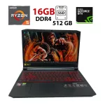 Ігровий ноутбук Acer Nitro 2023 / 15.6" (1920x1080) IPS / AMD Ryzen 5 5600H (6 (12) ядер по 3.0 - 4.2 GHz) / 16 GB DDR4 / 512 GB SSD / nVidia GeForce GTX 1650, 4 GB GDDR6, 128-bit / WebCam б/в