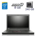 Ноутбук Б-клас Lenovo ThinkPad T450 / 14" (1600x900) TN / Intel Core i5-5300U (2 (4) ядра по 2.3 - 2.9 GHz) / 8 GB DDR3 / 240 GB SSD / Intel HD Graphics 5500 / WebCam / Windows 10 PRO Lic б/в