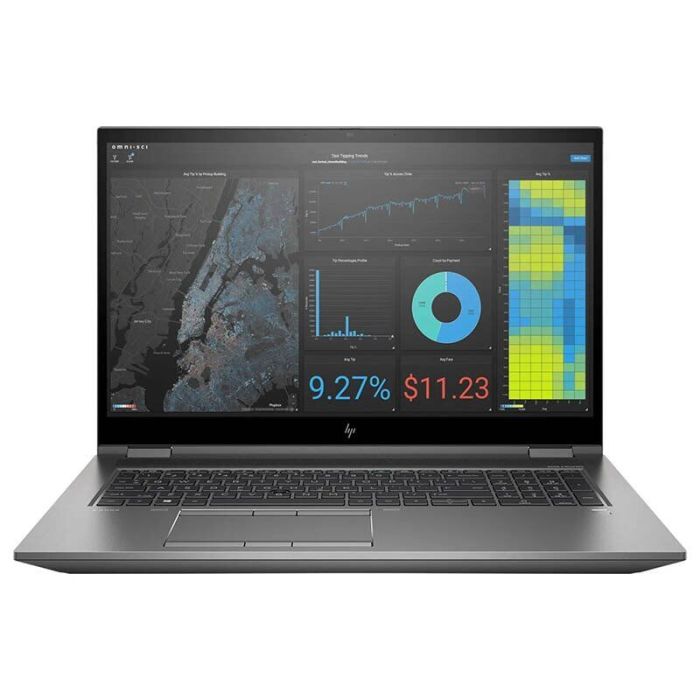 Мобільна робоча станція HP ZBook Fury 17 G7 / 17,3" (1920x1080) IPS / Intel Core i7-10750H (6 (12) ядер по 2,6 - 5,0 ГГц) / 8 ГБ DDR4 / 240 ГБ SSD / nVidia Quadro RTX 5000 Max-Q, 16 ГБ GDDR6, 256-біт / WebCam б/в - зображення 2