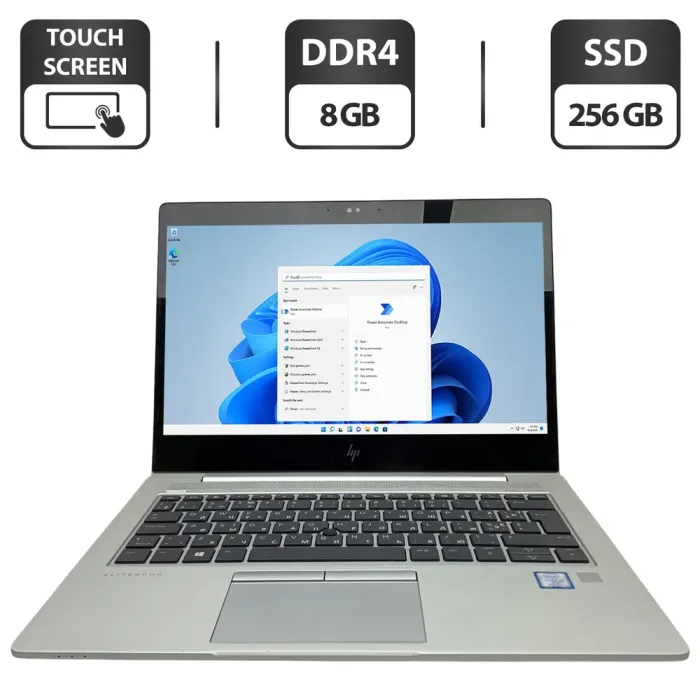 Ультрабук Б-клас HP EliteBook 830 G6 / 13.3" (1920x1080) IPS Touch / Intel Core i5-8365U (4 (8) ядра по 1.6 - 4.1 GHz) / 8 GB DDR4 / 256 GB SSD / Intel UHD Graphics / WebCam б/в - зображення 1