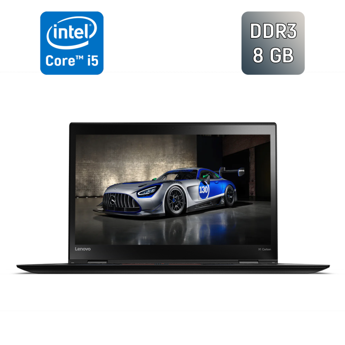 Ультрабук Lenovo ThinkPad x1 Carbon / 14" (1920x1080) IPS / Intel Core i5-6200U (2 (4) ядра по 2.3 - 2.8 GHz) / 8 GB DDR3 / 512 GB SSD / Intel HD Graphics 520 / WebCam / Fingerprint / Windows 10 б/в - зображення 1