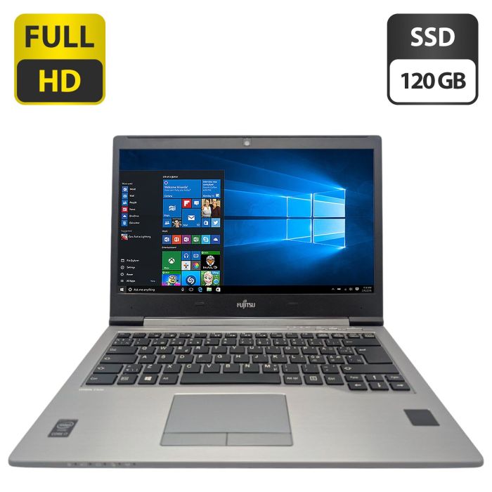 Ноутбук Fujitsu LifeBook U745 / 14" (1920x1080) IPS / Intel Core i7-5600U (2 (4) ядра по 2,6 - 3,2 ГГц) / 12 ГБ DDR3 / 120 ГБ SSD / Intel HD Graphics 5500 / Веб-камера / АКБ не тримає заряд б/в - изображение 1