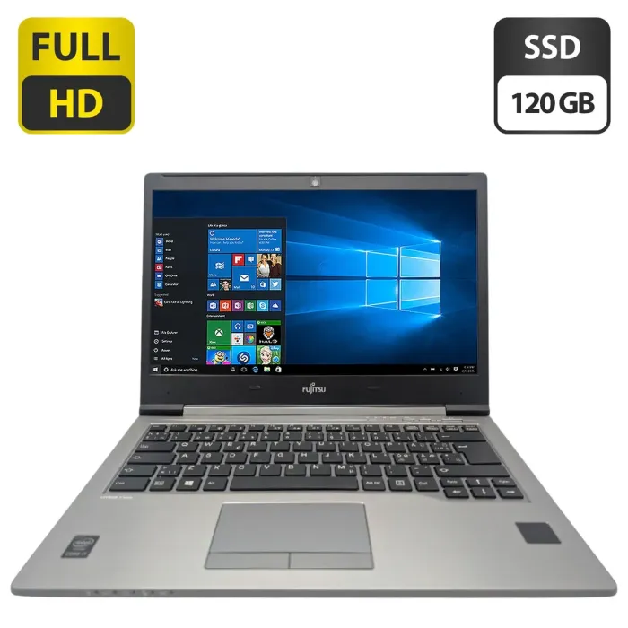 Ноутбук Fujitsu LifeBook U745 / 14" (1920x1080) IPS / Intel Core i7-5600U (2 (4) ядра по 2,6 - 3,2 ГГц) / 12 ГБ DDR3 / 120 ГБ SSD / Intel HD Graphics 5500 / Веб-камера / АКБ не тримає заряд б/в - зображення 1