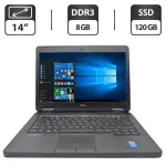 Ноутбук Dell Latitude E5440 / 14" (1366x768) TN / Intel Core i5-4310U (2 (4) ядра по 2.0 - 3.0 GHz) / 8 GB DDR3 / 120 GB SSD / Intel HD Graphics 5500 / WebCam б/в