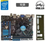 Комплект: Материнська плата Asus H61M-K / Intel Core i5-3470 (4 ядра по 3.2 - 3.6 GHz) / 16 GB DDR3 / Intel HD Graphics 2500 / Socket LGA1155 / Кулер BOX б/в