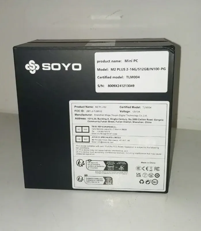 Неттоп Soyo M2 Plus Mini PC USFF / Intel N100 (4 ядра по 3.4 GHz) / 16 GB DDR4 / 512 GB SSD / Intel UHD Graphics / Wi-Fi, Bluetooth / Windows 11 - зображення 4
