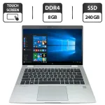 Ноутбук-трансформер Б-клас HP EliteBook x360 1030 G4 / 13.3" (1920x1080) IPS Touch / Intel Core i5-8365U (4 (8) ядра по 1.6 - 4.1 GHz) / 8 GB DDR4 / 240 GB SSD / Intel HD Graphics 620 / WebCam б/в