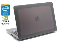 Мобільна робоча станція Б-клас HP ZBook 15 G3 / 15.6" (1920x1080) TN / Intel Core i7-6700HQ (4 (8) ядра по 2.6 - 3.5 GHz) / 8 GB DDR4 / 256 GB SSD / nVidia Quadro M1000M, 2 GB GDDR5, 128-bit / WebCam б/в
