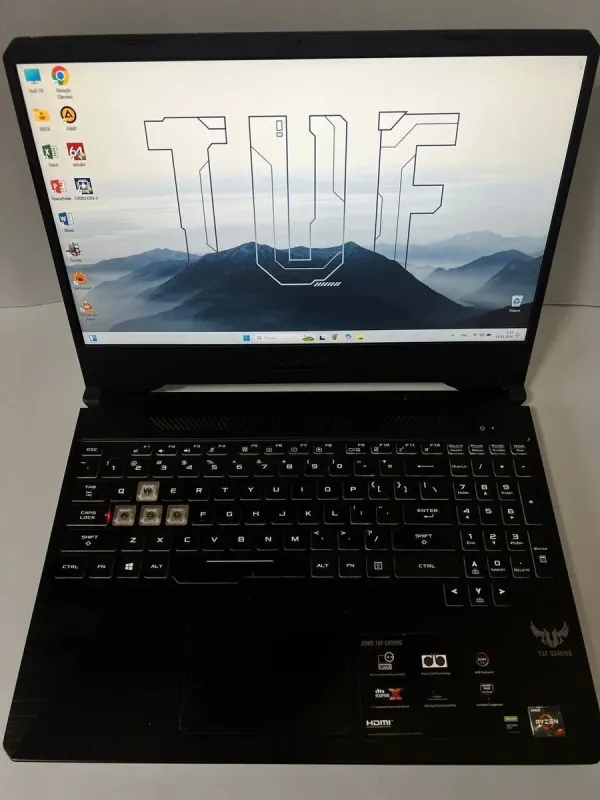 Ігровий ноутбук Asus TUF FX505DT / 15.6" (1920x1080) IPS / AMD Ryzen 5 3550H (4 (8) ядра по 2.1 - 3.7 GHz) / 16 GB DDR4 / 512 GB SSD + 500 GB HDD / nVidia GeForce GTX 1650, 4 GB GDDR5, 128-bit / WebCam б/в - зображення 2
