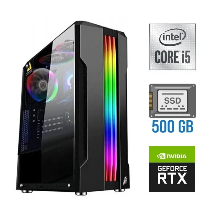 Ігровий ПК Intel Core i5-10400F (6(12) ядер по 2.9-4.3 GHz) / 16GB DDR4 / 500GB SSD / GeForce RTX 4060, 8GB GDDR6, 128-bit - зображення 1