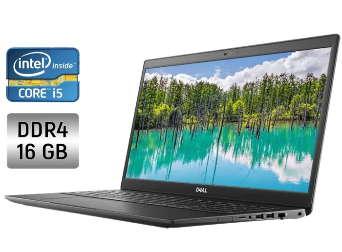 Ноутбук Б-клас Dell Latitude 3510 / 15.6" (1366x768) TN / Intel Core i5-10210U (4 (8) ядра по 1.6 - 4.2 GHz) / 16 GB DDR4 / 512 GB SSD / Intel UHD Graphics / WebCam / Windows 10 б/в - зображення 1