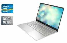 Ультрабук Б-клас HP Pavilion 15-eg1077nr / 15.6" (1920x1080) IPS / Intel Core i7-1195G7 (4 (8) ядра по 1.3 - 5.0 GHz) / 16 GB DDR4 / 512 GB SSD / Intel Iris Xe Graphics / WebCam / Windows 10 б/в