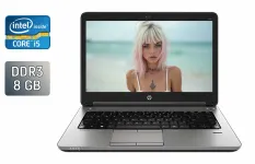 Ноутбук HP ProBook 640 G1 / 14" (1366x768) TN / Intel Core i5-4300M (2 (4) ядра по 2.6 - 3.3 GHz) / 8 GB DDR3 / 240 GB SSD / Intel HD Graphic 4600 / WebCam / TouchID / Windows 10 б/в
