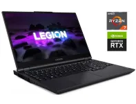 Ігровий ноутбук Б-клас Lenovo Legion 5 17ACH6H / 17.3" (1920x1080) IPS / AMD Ryzen 7 5800H (8 (16) ядер 3.2 - 4.4 GHz) / 16 GB DDR4 / 512 GB SSD / nVidia GeForce RTX 3060, 6 GB GDDR6, 192-bit / WebCam б/в