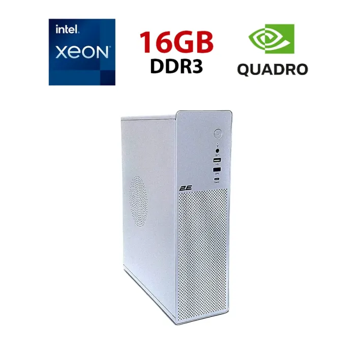 Робоча станція 2E 2E-V90W-400 Tower / Intel Xeon E5-2650 V2 (8 (16) ядер по 2,6-3,4 ГГц) / 16 ГБ DDR3 / 256 ГБ SSD NVMe / nVidia RTX A400, 4 ГБ GDDR6, 64-біт / Win 10 без ліцензії б/в - изображение 1