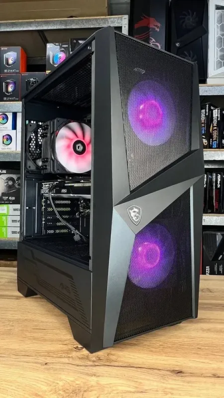 Ігровий ПК MSI MAG Forge 100M Black Tower / Intel Core i5-12400F (6 (12) ядер по 2.5 - 4.4 GHz) / 32 GB DDR4 / 1000 GB SSD M.2 / nVidia GeForce RTX 4060 Ti, 8 GB GDDR6, 128-bit / 650W / HDMI - зображення 2