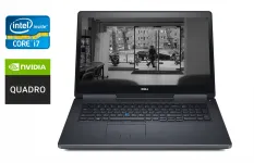 Мобільна робоча станція Dell Precision 7720 / 17.3" (1920x1080) IPS / Intel Core i7-7820HQ (4 (8) ядра по 2.9 - 3.9 GHz) / 32 GB DDR4 / 1000 GB SSD / nVidia Quadro P4000, 8 GB GDDR5, 256-bit / WebCam / Windows 10 б/в
