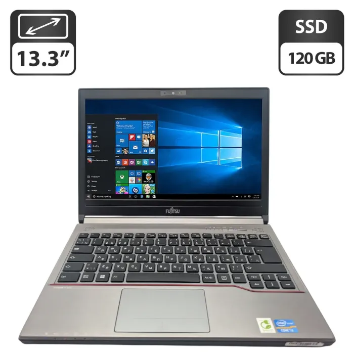 Ноутбук Futjitsu LifeBook E733 / 13.3" (1366x768) TN / Intel Core i3-3110M (2 (4) ядра по 2.4 GHz) / 8 GB DDR3 / 120 GB SSD / Intel HD Graphics 4000 / WebCam б/в - изображение 1
